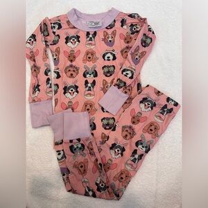 Nora Madison 3T Easter Dog Bunny Pajamas Organic Cotton Pink Set